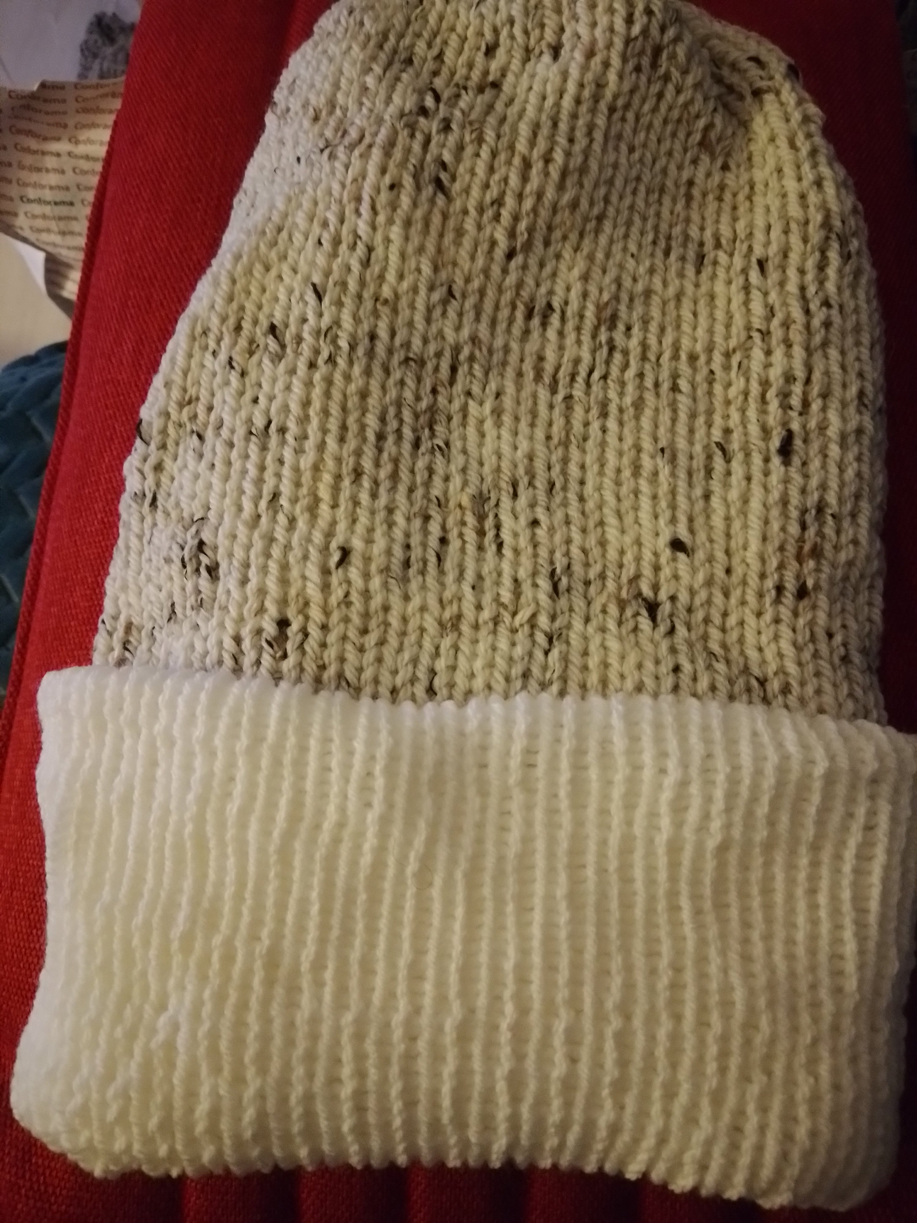 Bonnet double interieur blanc